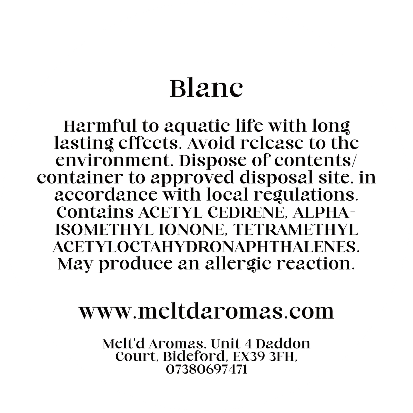 Blanc - Wax Melt