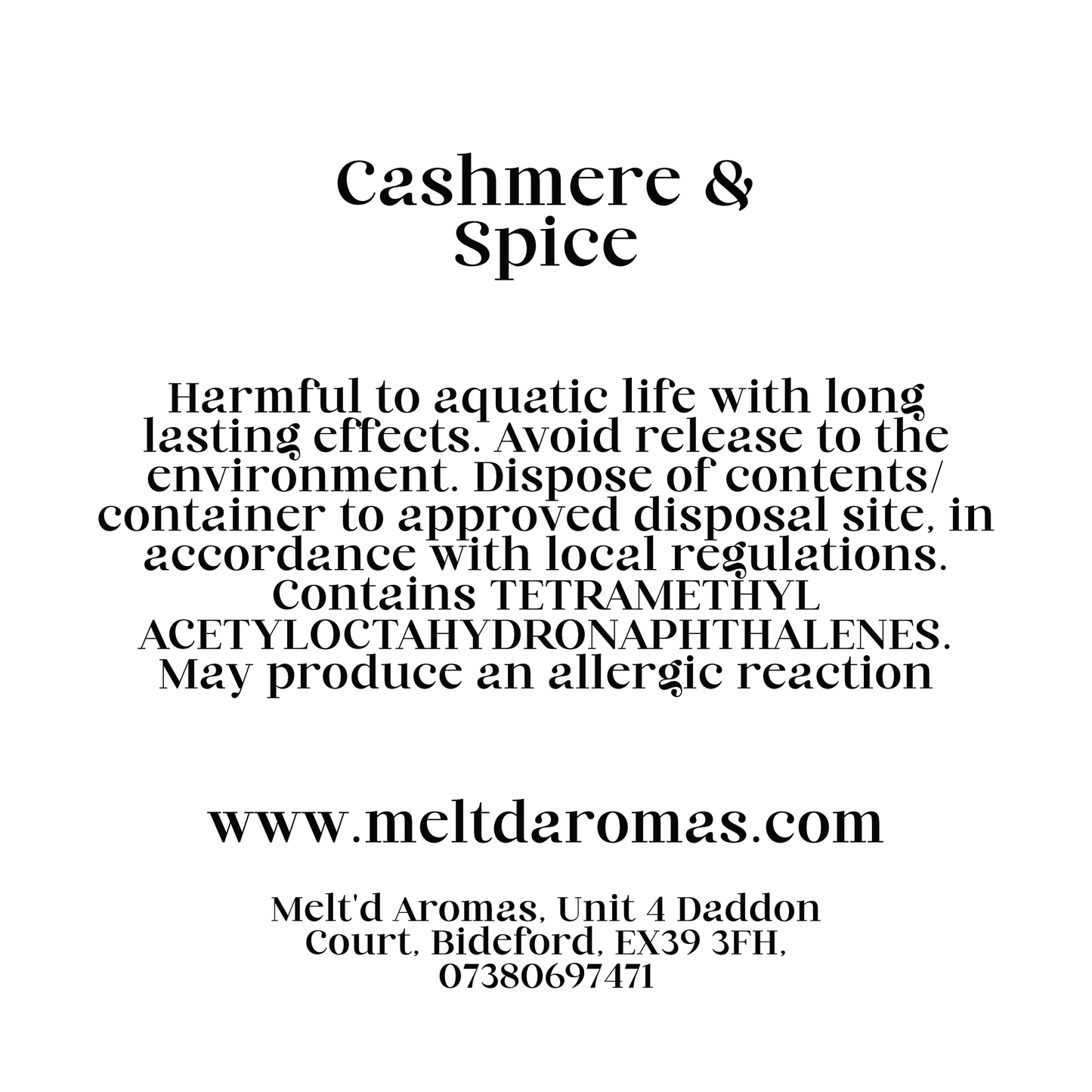 Cashmere & Spice - Wax Melt