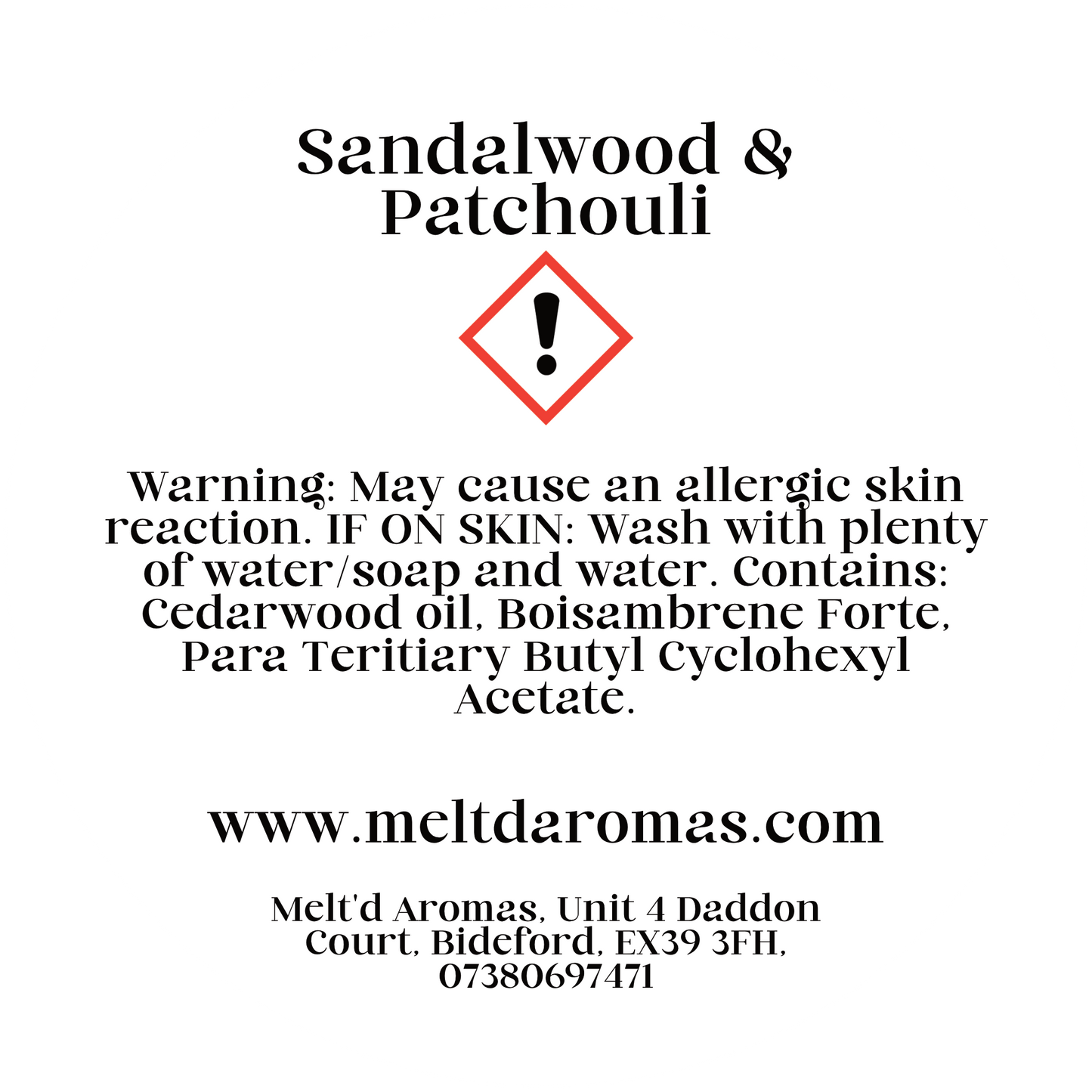 Sandalwood & Patchouli - Wax Melt