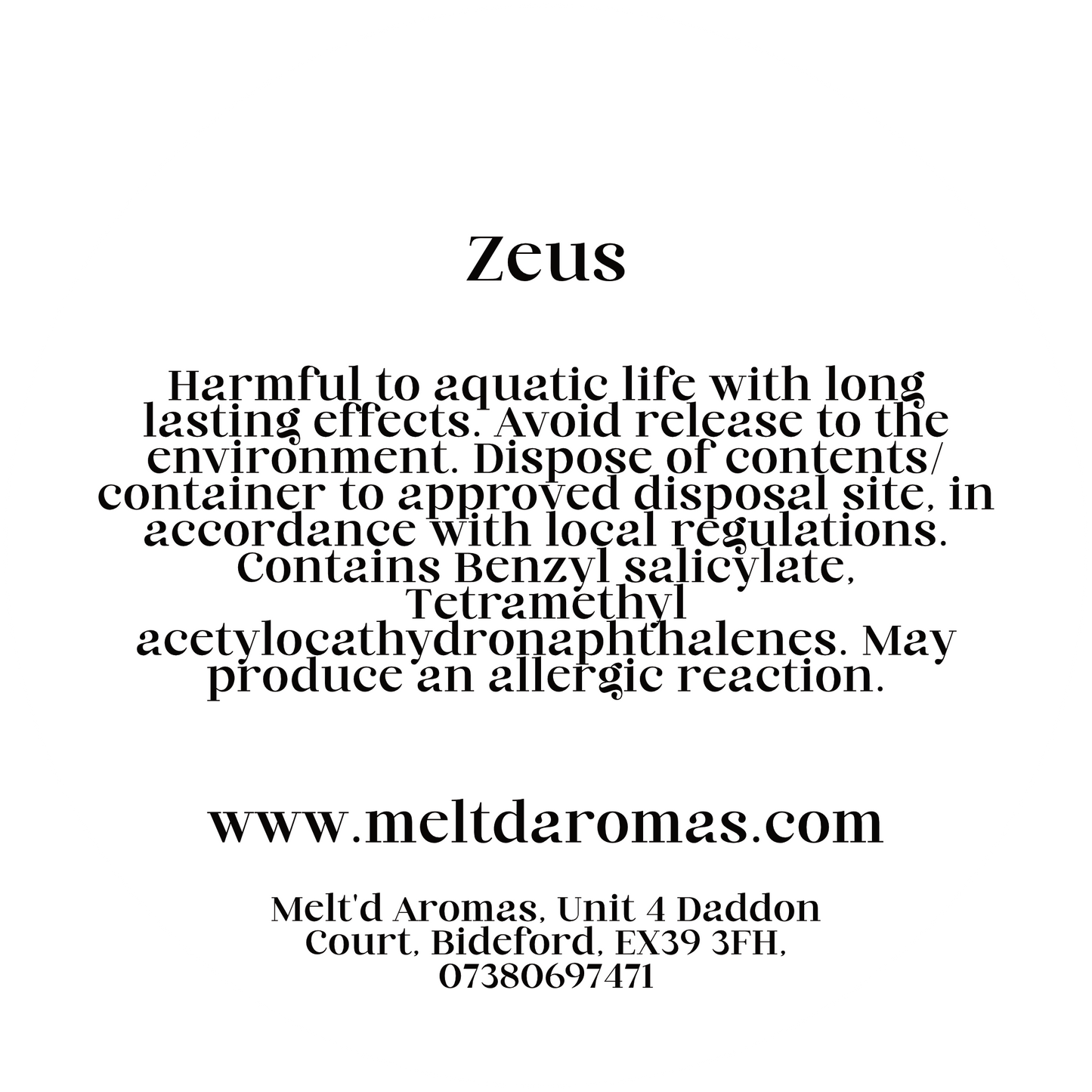 Zeus - Wax Melt